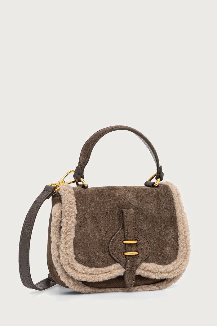 Coccinelle Torebka crossbody damska zamszowa E5.V7J.58.01.01 zielony AW26