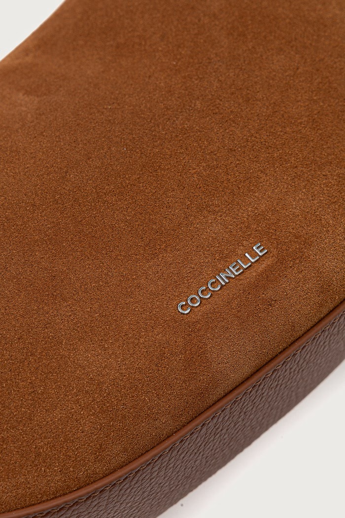 Сумка crossbody для женщин замшевая Coccinelle E5.U8L.53.01.01 коричневый