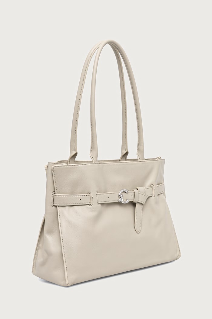 Coccinelle Torebka shopper damska skórzana E1.VH5.11.02.01 beżowy AW26