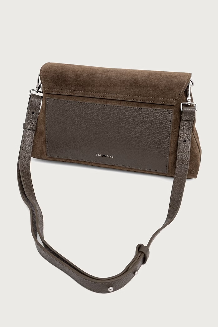 Akcesoria Coccinelle Torebka crossbody damska zamszowa E1.TOC.12.01.01 zielony