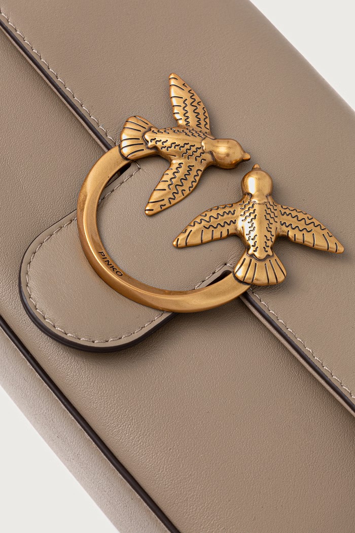 Pinko torebka crossbody damska skórzana beżowy 107924.A2JG