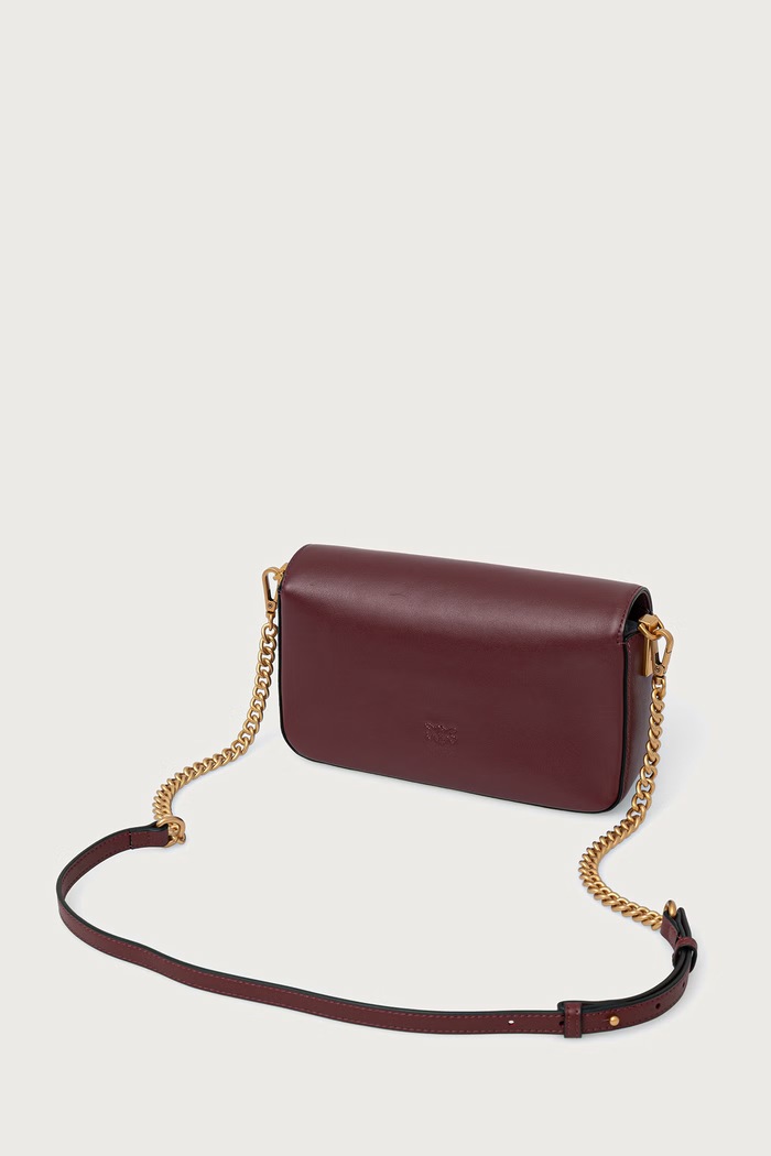 Akcesoria Pinko torebka crossbody damska skórzana 107924.A2JG bordowy