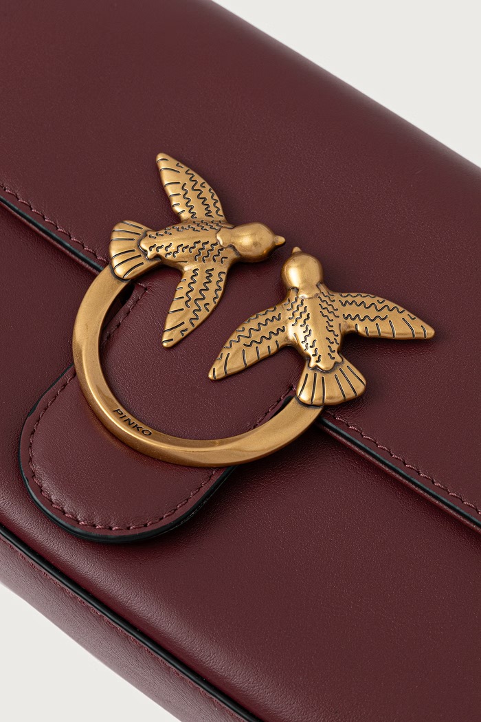 Pinko torebka crossbody damska skórzana bordowy 107924.A2JG