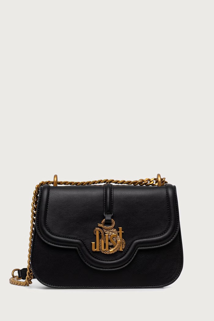Just Cavalli Torebka crossbody damska z imitacji skóry czarny 81RA4BN1.ZS749