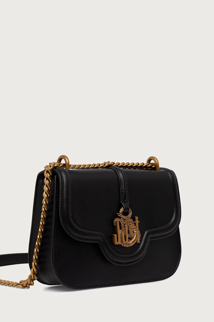 Just Cavalli Torebka crossbody damska z imitacji skóry 81RA4BN1.ZS749 czarny AW26