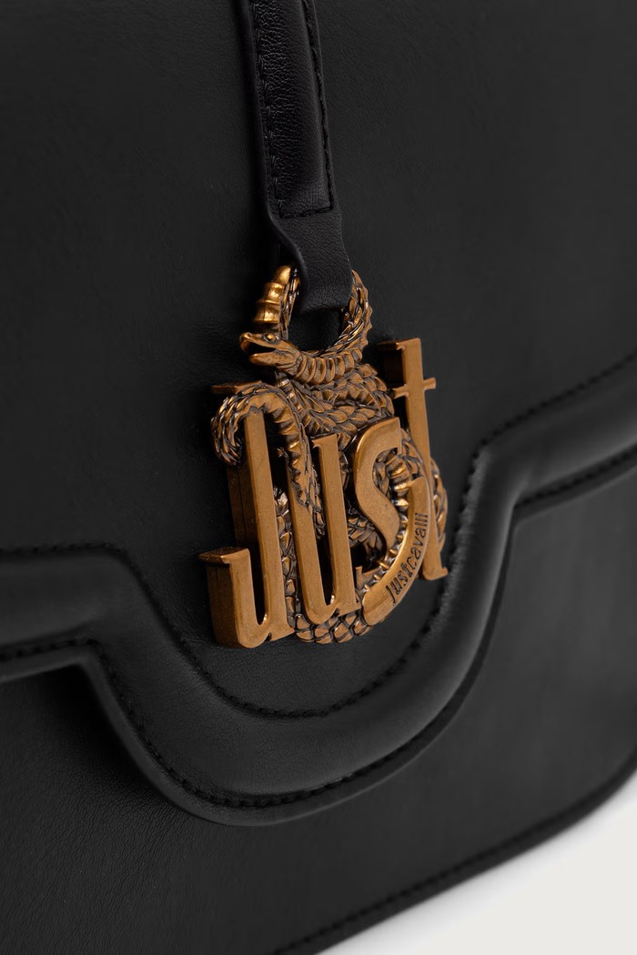 Torebka crossbody damska z imitacji skóry Just Cavalli 81RA4BN1.ZS749 czarny