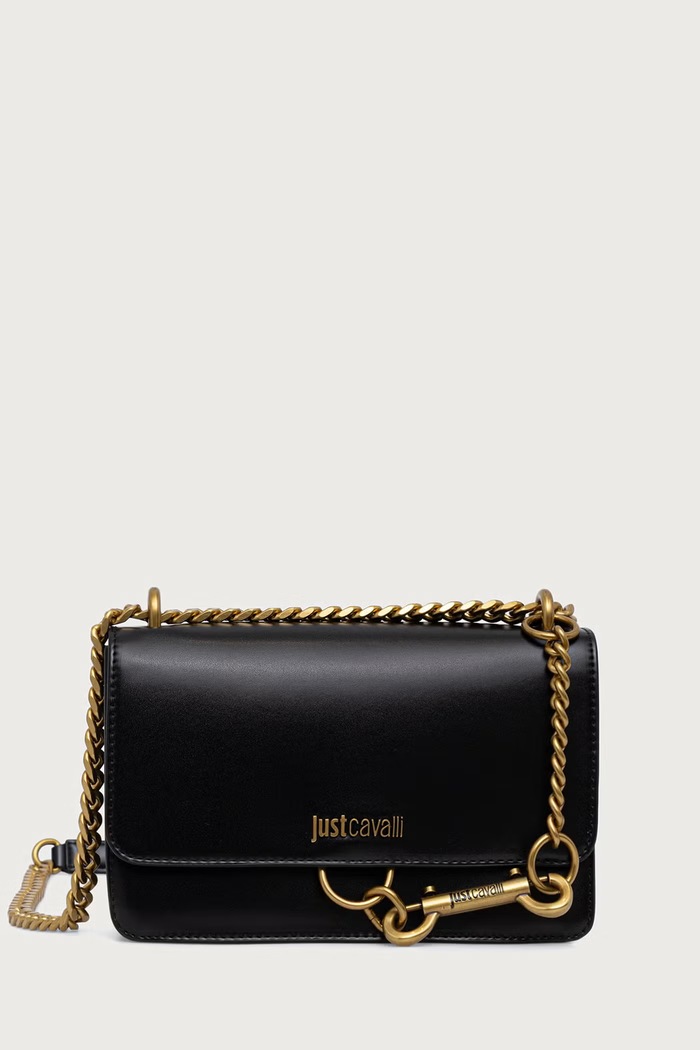 Just Cavalli Torebka crossbody damska z imitacji skóry czarny 81RA4BI4.ZSC23