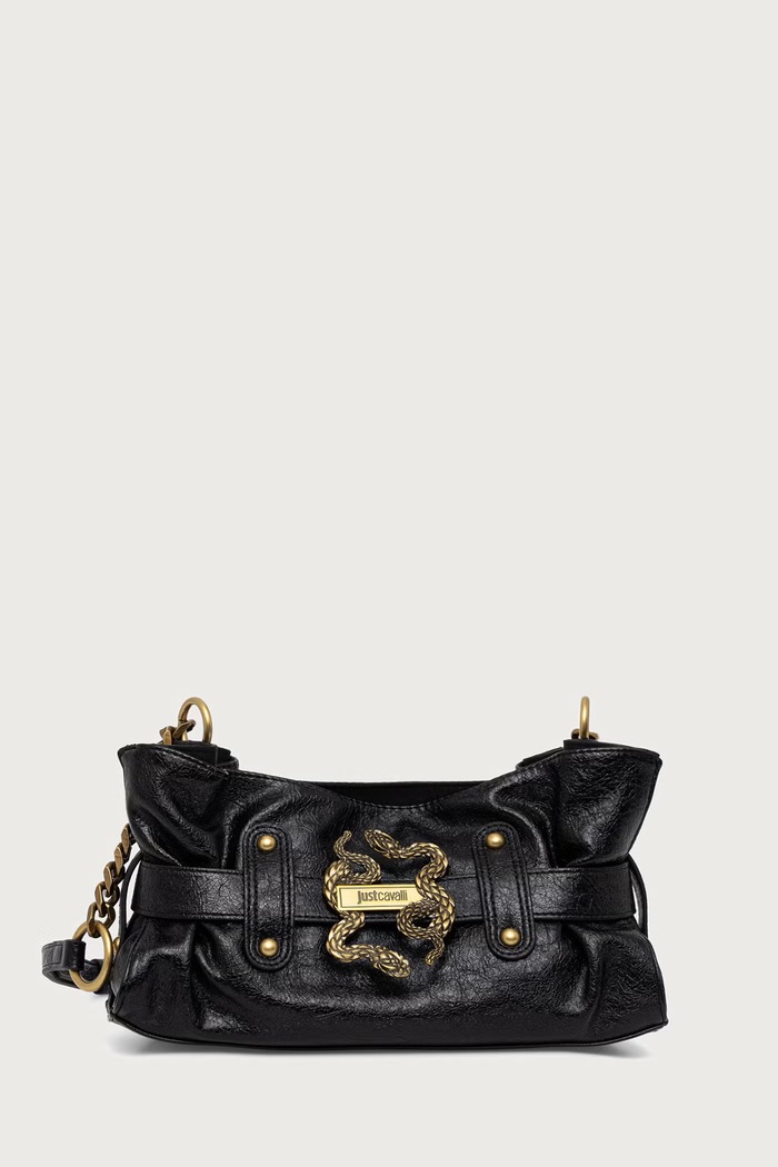 Just Cavalli Torebka crossbody damska z imitacji skóry czarny 81RA4BE1.ZS969