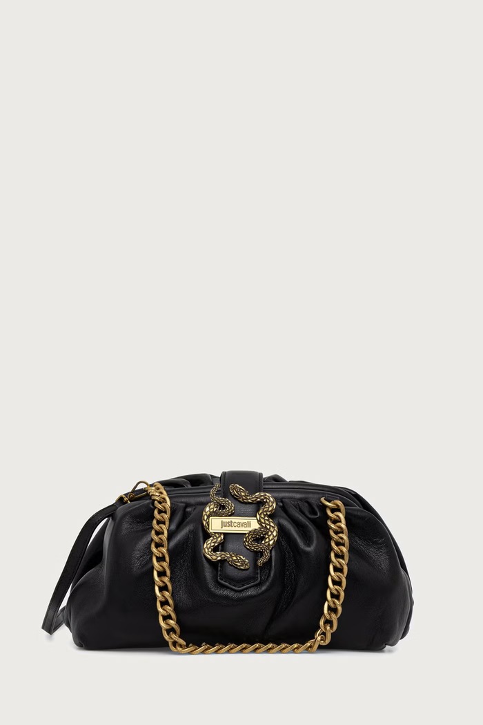 Just Cavalli Torebka crossbody damska z imitacji skóry czarny 81RA4BD1.ZS748