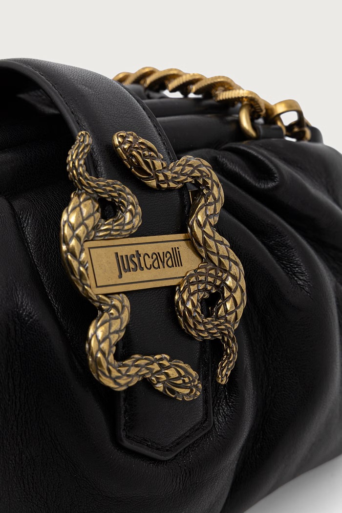 Torebka crossbody damska z imitacji skóry Just Cavalli 81RA4BD1.ZS748 czarny