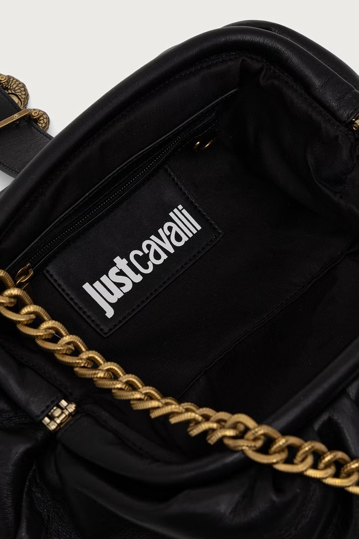 Torebka crossbody damska z imitacji skóry Just Cavalli czarny 81RA4BD1.ZS748