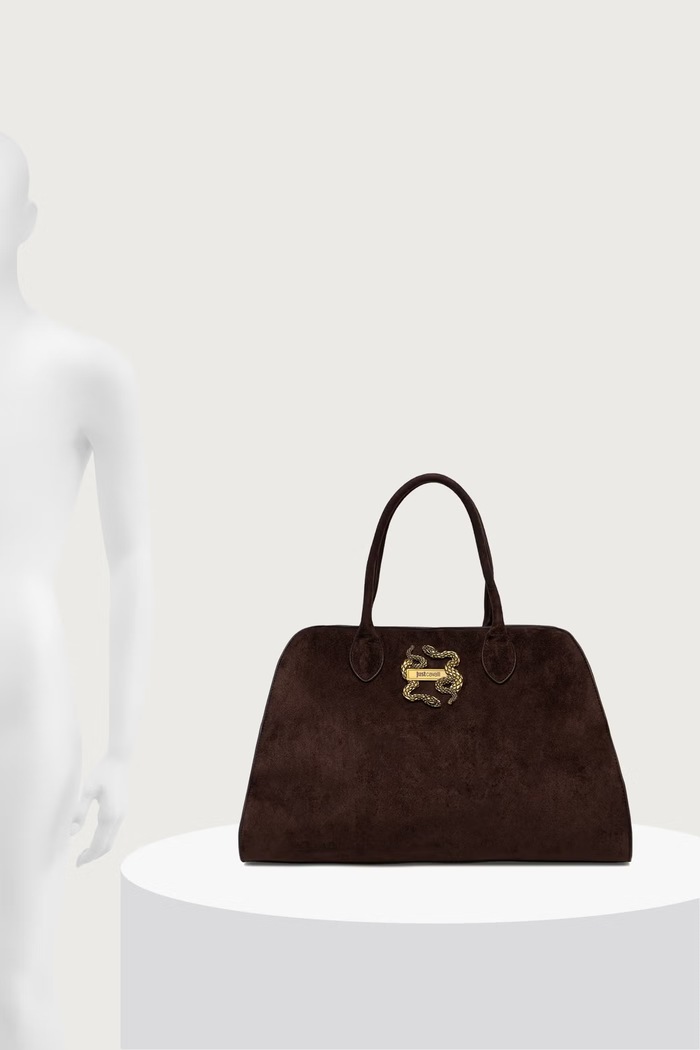 Just Cavalli Torebka shopper damska z imitacji zamszu 81RA4BB3.ZSE74