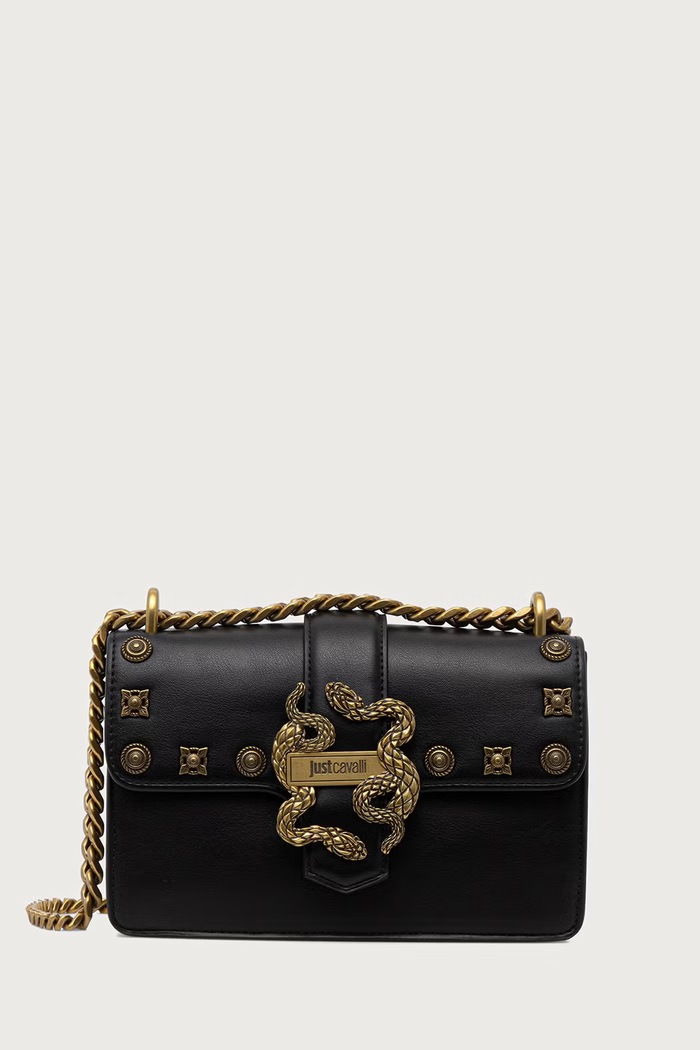 Just Cavalli Torebka crossbody damska z imitacji skóry czarny 81RA4BAF.ZSE07