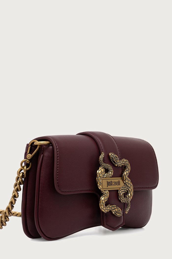 Just Cavalli torebka crossbody damska z imitacji skóry 81RA4BA7.ZSA89 bordowy AW26