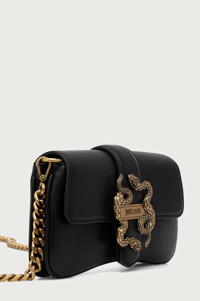 Just Cavalli torebka crossbody damska z imitacji skóry 81RA4BA7.ZSA89 czarny AW26