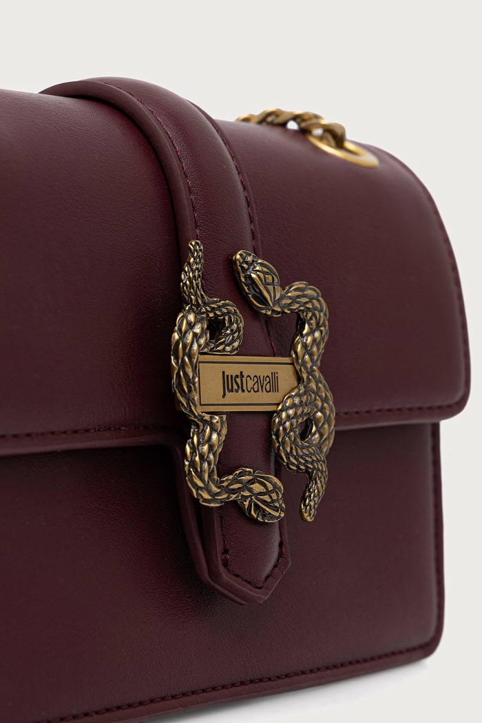 Just Cavalli torebka crossbody damska z imitacji skóry bordowy 81RA4BA3.ZSA89