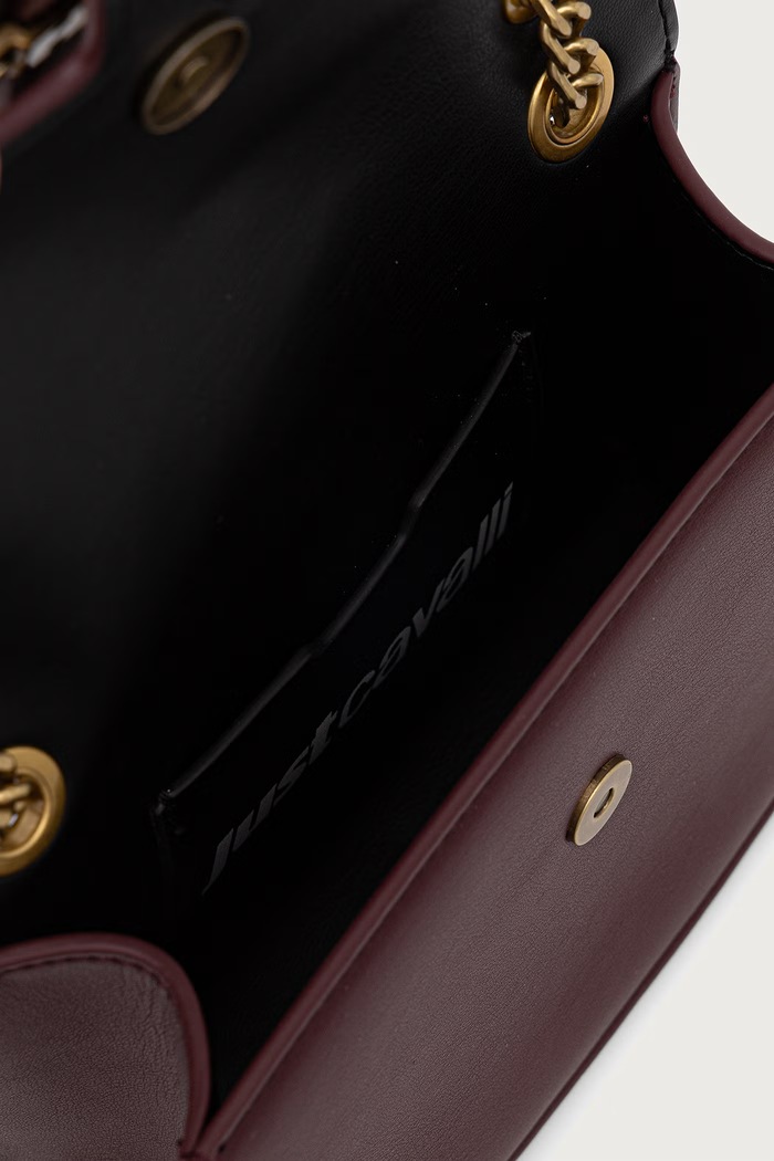 Just Cavalli torebka crossbody damska z imitacji skóry 81RA4BA3.ZSA89 bordowy