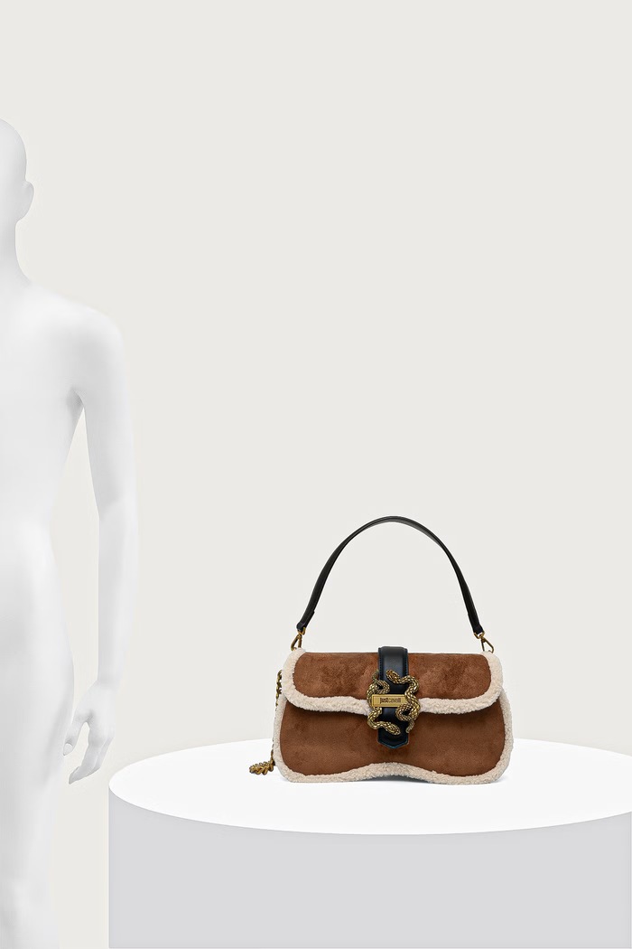 Just Cavalli Torebka crossbody damska z imitacji zamszu 81RA4BA1.ZSE75