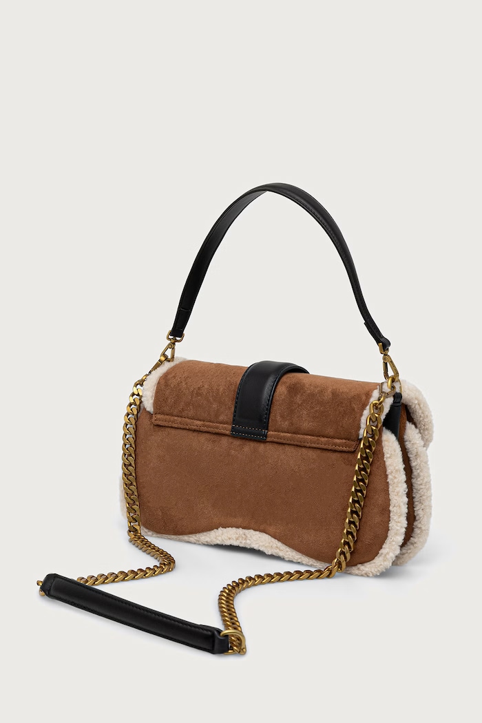 Akcesoria Just Cavalli Torebka crossbody damska z imitacji zamszu 81RA4BA1.ZSE75 brązowy