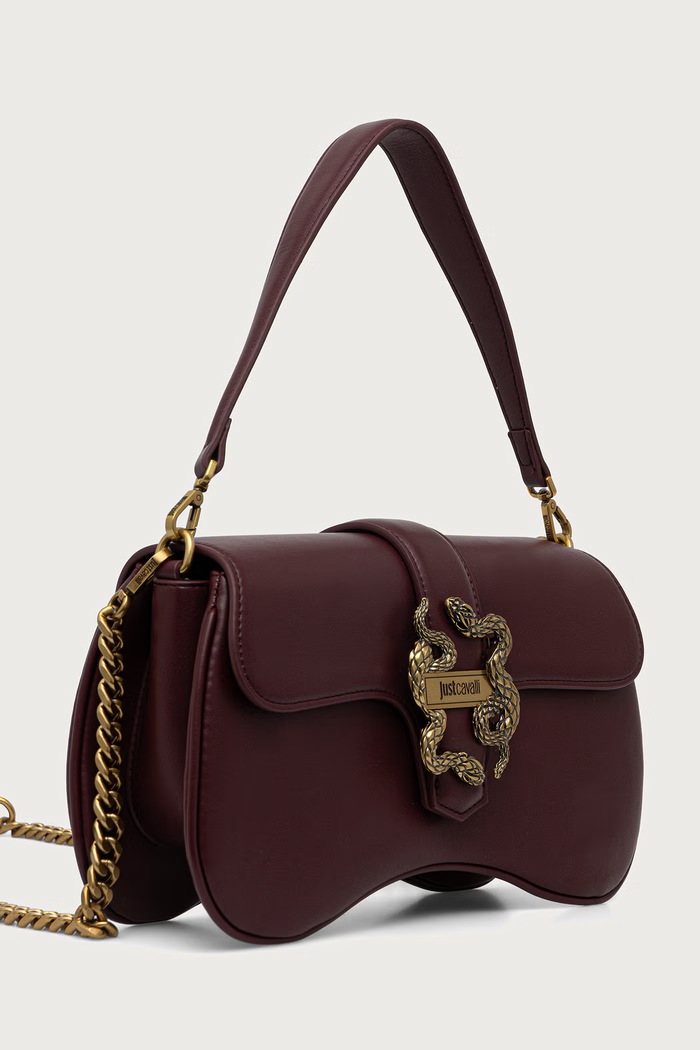 Just Cavalli torebka crossbody damska z imitacji skóry 81RA4BA1.ZSA89 bordowy AW26