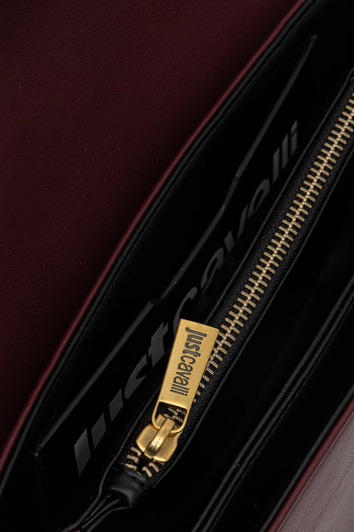 Just Cavalli torebka crossbody damska z imitacji skóry 81RA4BA1.ZSA89 bordowy