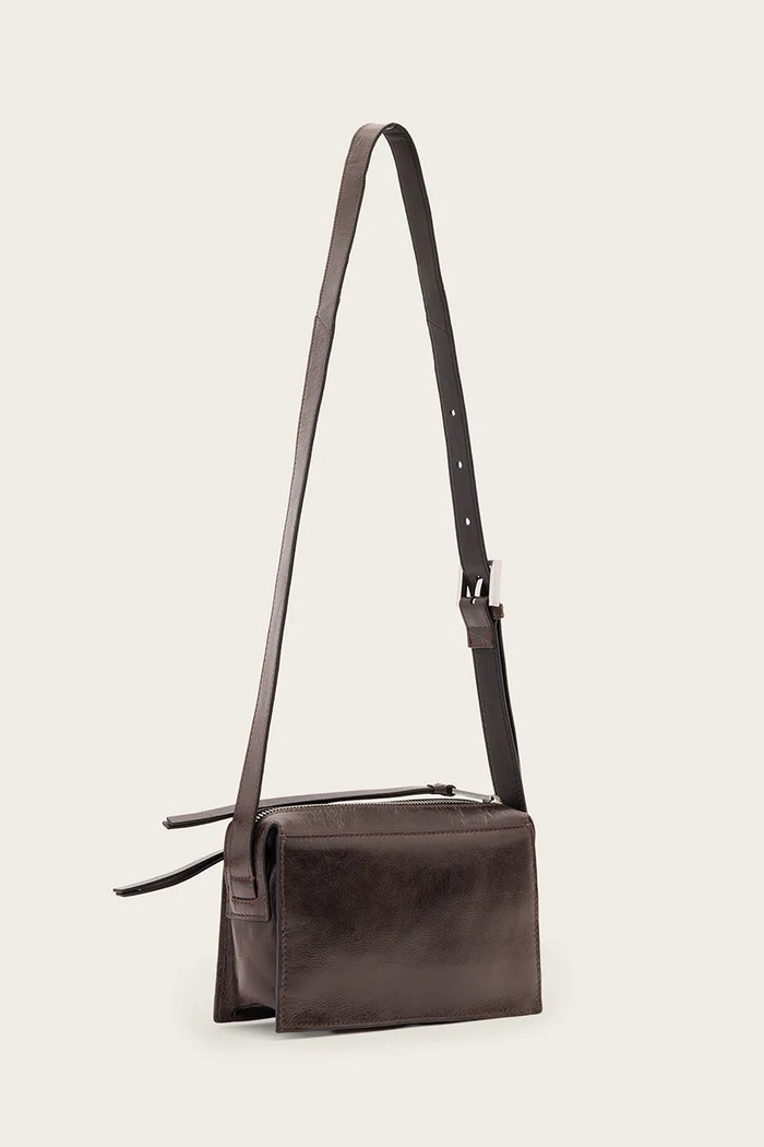 AllSaints Torebka damska skórzana MARLO W206XF brązowy AW26