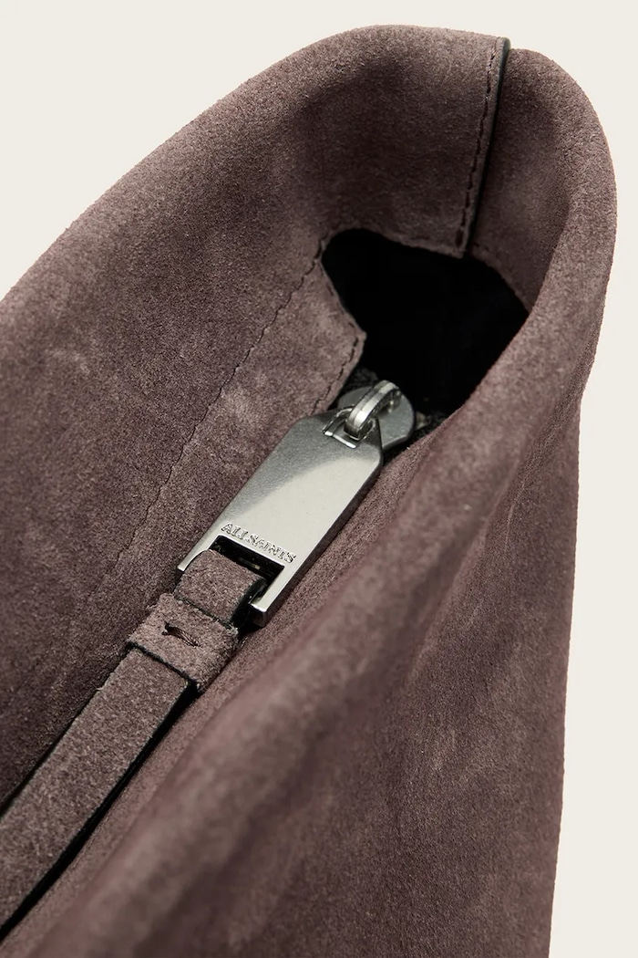 Torebka shopper damska zamszowa EFFIE AllSaints brązowy W423XE