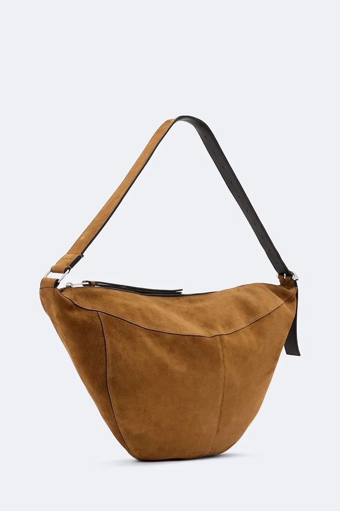 AllSaints Torebka damska zamszowa ESME W297XF brązowy AW26