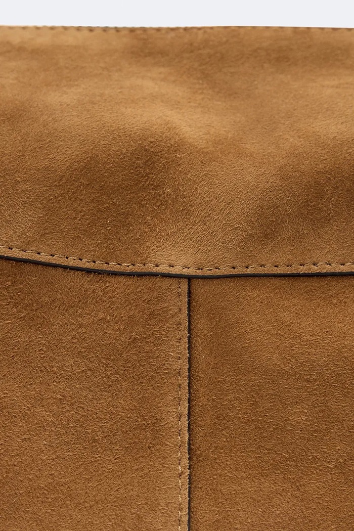 Torebka damska zamszowa ESME AllSaints W297XF brązowy