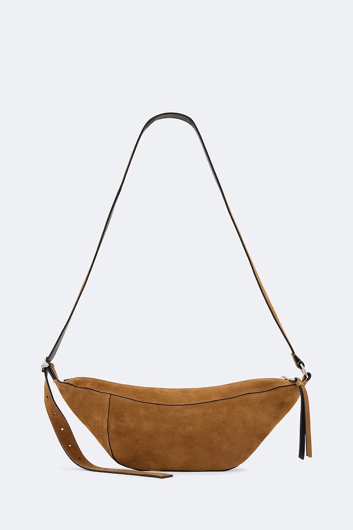 AllSaints Torebka damska zamszowa ESME brązowy W296XF