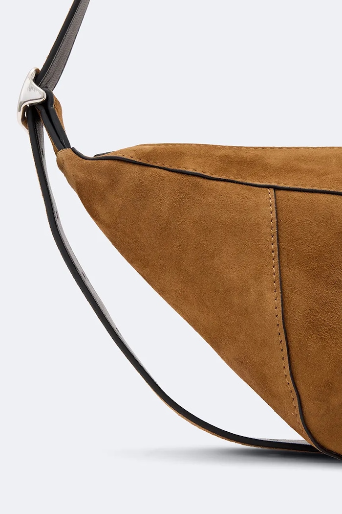 Akcesoria AllSaints Torebka damska zamszowa ESME W296XF brązowy