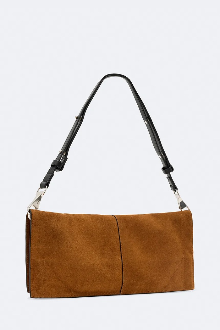AllSaints Torebka crossbody damska zamszowa LUTECE W221XF brązowy AW26