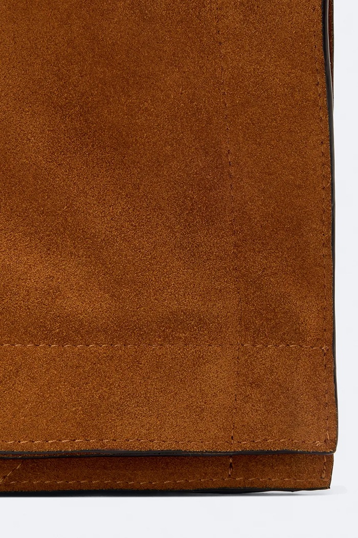 Torebka crossbody damska zamszowa LUTECE AllSaints W221XF brązowy