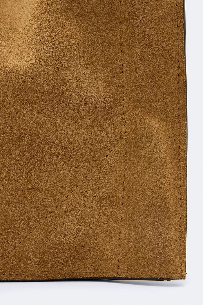 Torebka crossbody damska zamszowa LUTECE AllSaints W221XF brązowy