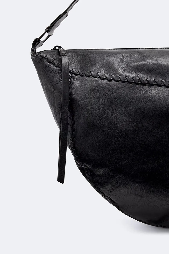 Akcesoria AllSaints Torebka damska skórzana ESME W188XF czarny
