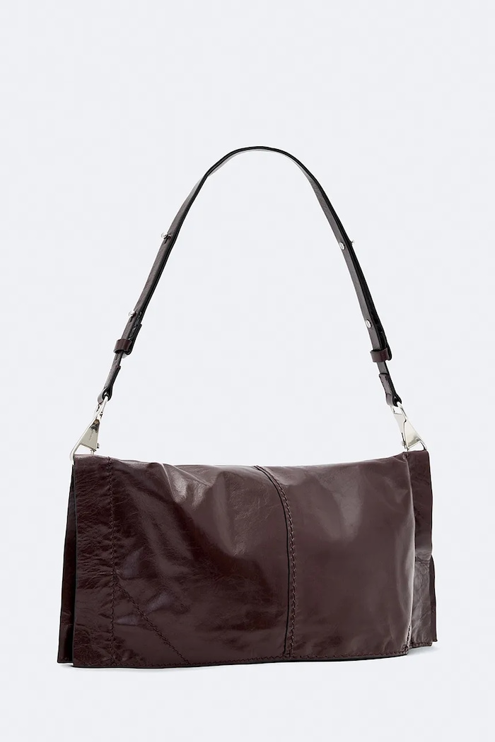AllSaints Torebka crossbody damska skórzana LUTECE W176XF brązowy AW26