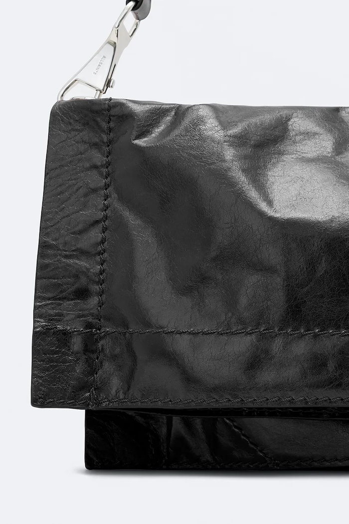 Akcesoria AllSaints Torebka crossbody damska skórzana LUTECE W176XF czarny