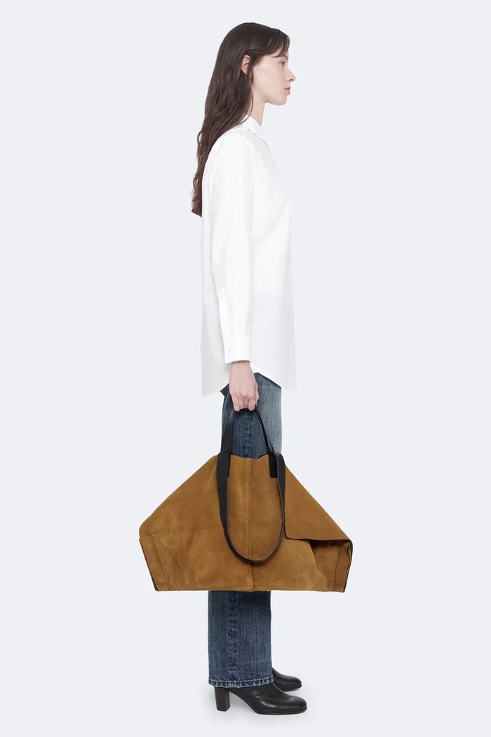 Torebka shopper damska zamszowa LUTECE AllSaints brązowy W172XF