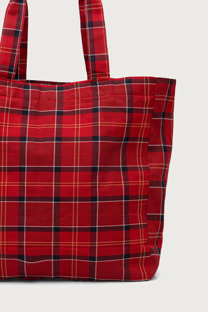 Akcesoria Barbour Torebka shopper damska bawełniana LBA0559 czerwony