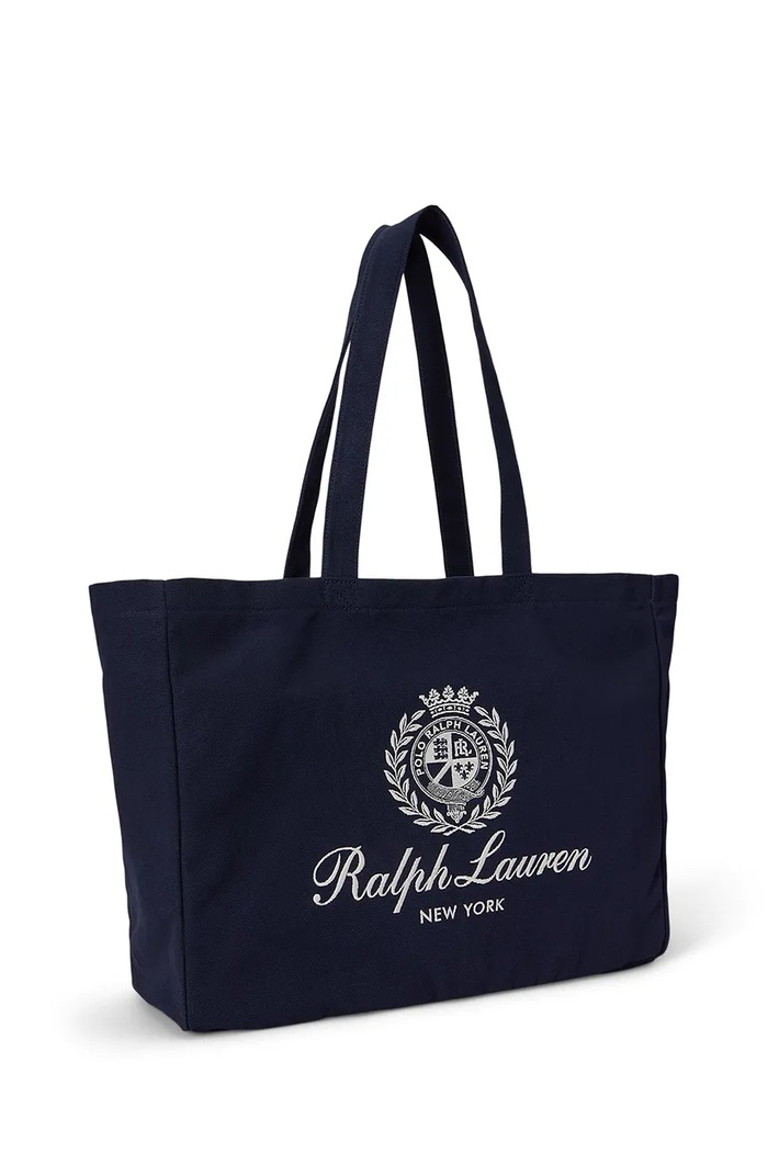 Akcesoria Polo Ralph Lauren torba materiałowa damska bawełniana 405P16989 granatowy