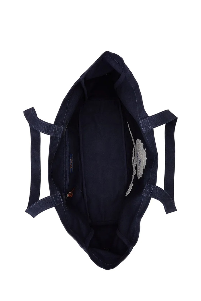 Polo Ralph Lauren torba materiałowa damska bawełniana 405P16989 granatowy