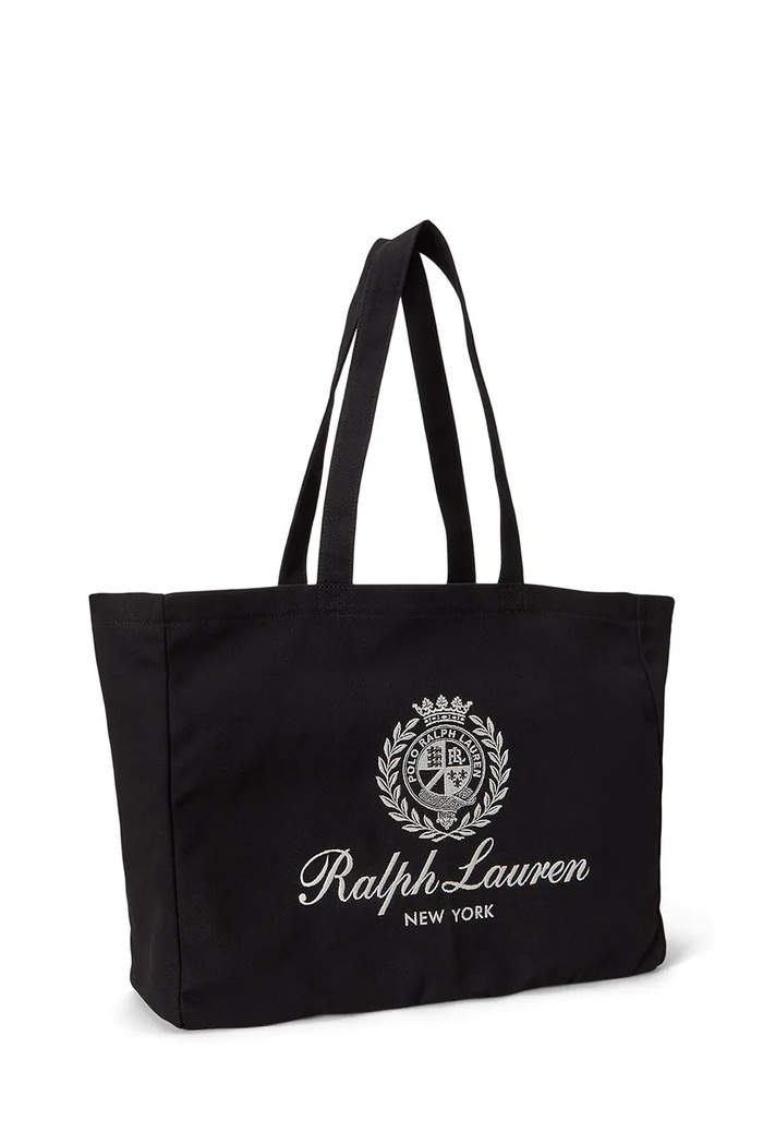 Akcesoria Polo Ralph Lauren torba materiałowa damska bawełniana 405P16989 czarny