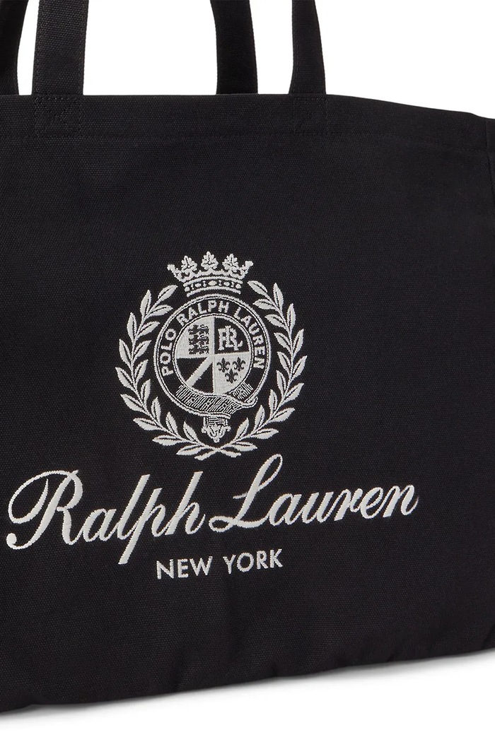 Polo Ralph Lauren torba materiałowa damska bawełniana czarny 405P16989