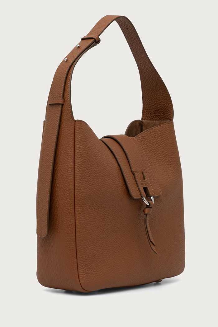 Hogan Torebka shopper damska skórzana KBW01XS0200TH1 brązowy AW26
