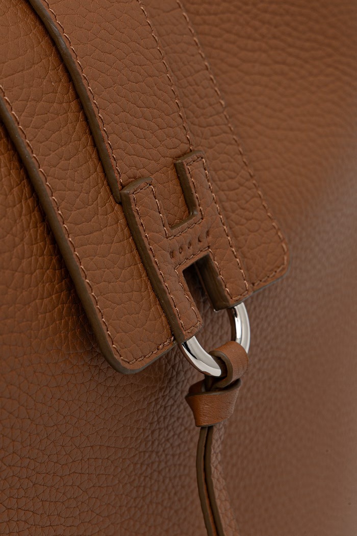 Torebka shopper damska skórzana Hogan brązowy KBW01XS0200TH1
