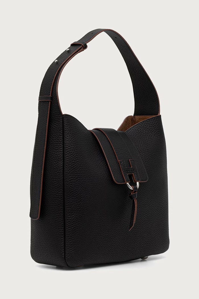 Hogan Torebka shopper damska skórzana KBW01XS0200TH1 czarny AW26