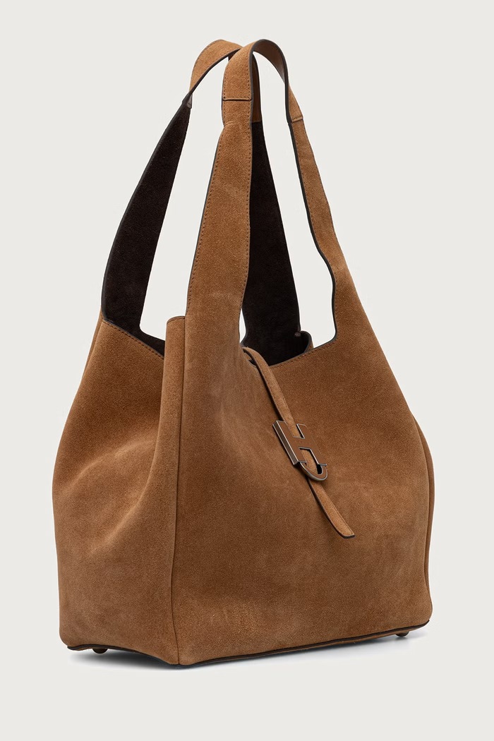 Hogan Torebka shopper damska skórzana KBW01XA1300UGM brązowy AW26