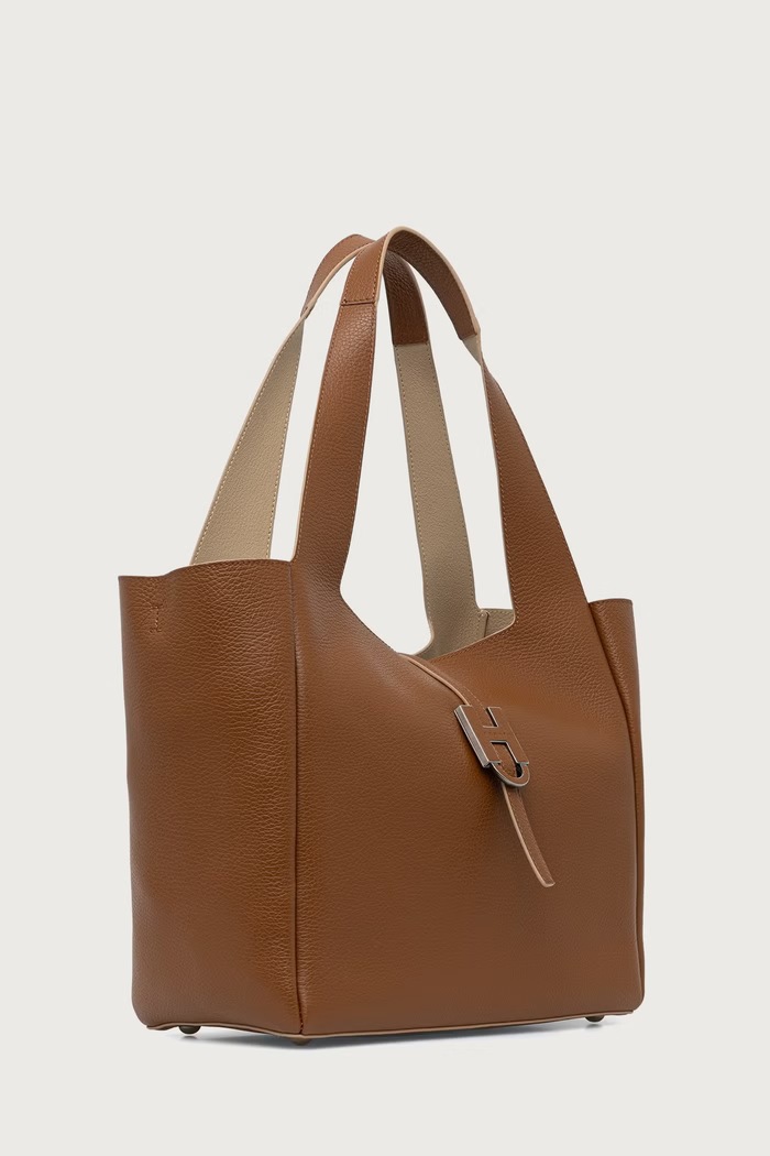 Hogan Torebka shopper damska skórzana KBW01XA0300QVD brązowy AW26