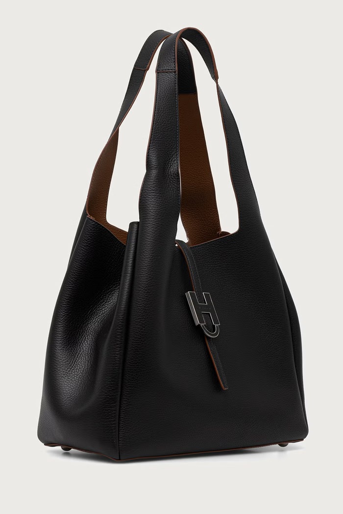 Hogan Torebka shopper damska skórzana KBW01XA0300QVD czarny AW26