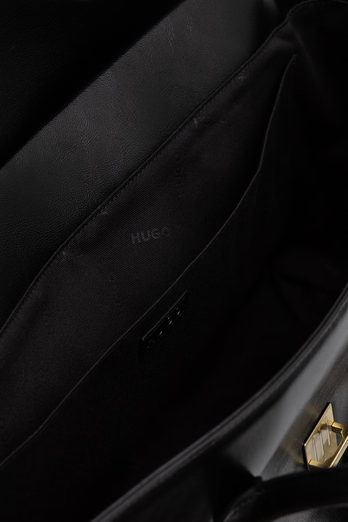 Geantă pentru femei cu imitație de piele Quinley_Shoulder Bag HUGO 50573453 negru